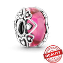 Colorful Heart Murano Glass Charm Sterling Silver Pandora Colorful Heart Murano Glass Charm Sterling Silver Pandora