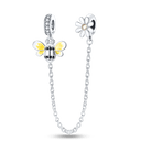 Daisy Sterling Silver Clip Charms with Authentic CZ Detailing Daisy Sterling Silver Clip Charms with Authentic CZ Detailing