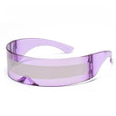 Futuristic Cyberpunk Wrap Around Sunglasses Silver Lenses Futuristic Cyberpunk Wrap Around Sunglasses Silver Lenses