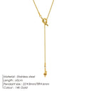 eManco Stainless Steel Y-shaped Collarbone Pendant Necklace eManco Stainless Steel Y-shaped Collarbone Pendant Necklace