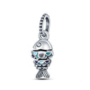 Hot Sale Pandora 925 Owl Charm Blue Zircon And Red Heart Hot Sale Pandora 925 Owl Charm Blue Zircon And Red Heart