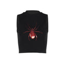 Gothic Cross Print Lace Trim Crop Top Edgy Corset Tank Gothic Cross Print Lace Trim Crop Top Edgy Corset Tank