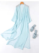 Women 100% Natural Silk Long Top Kimono Cardigan MM148 Women 100% Natural Silk Long Top Kimono Cardigan MM148