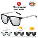 Men's Photochromic Polarized Sunglasses Classic Square Style Men's Photochromic Polarized Sunglasses Classic Square Style