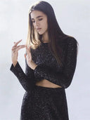 Sequin Maxi Skirt Glamorous High Waist Glitter Elegance Sequin Maxi Skirt Glamorous High Waist Glitter Elegance