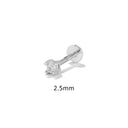 1PCS Piercing Earrings 925 Sterling Silver Stud Earring Bling Zircon 1PCS Piercing Earrings 925 Sterling Silver Stud Earring Bling Zircon