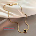 Stylish Stainless Steel Roman Digital Pendant Necklace Stylish Stainless Steel Roman Digital Pendant Necklace