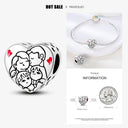 925 Silver Charm Bracelet with Zircon Pendant Beads DIY Jewelry 925 Silver Charm Bracelet with Zircon Pendant Beads DIY Jewelry