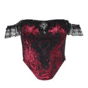 Gothic Cross Print Lace Trim Crop Top Edgy Corset Tank Gothic Cross Print Lace Trim Crop Top Edgy Corset Tank