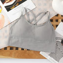 Sexy Women Tops Back Cross Strap Tank Running Sports Bra Sexy Women Tops Back Cross Strap Tank Running Sports Bra