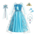 Snow Queen Elsa Princess Dress Enchanting Frozen Costume Snow Queen Elsa Princess Dress Enchanting Frozen Costume