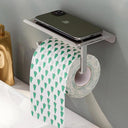 Aluminum Toilet Paper Holder: Stylish Organizer with Shelf Aluminum Toilet Paper Holder: Stylish Organizer with Shelf