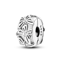 Daisy Sterling Silver Clip Charms with Authentic CZ Detailing Daisy Sterling Silver Clip Charms with Authentic CZ Detailing