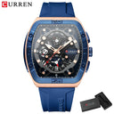 Mens Colorful Multi Functional Tonneau Quartz Watch Mens Colorful Multi Functional Tonneau Quartz Watch