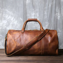 Vintage Leather Cross Style Men's Hand Luggage Duffel Bag Vintage Leather Cross Style Men's Hand Luggage Duffel Bag
