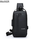 Anti Theft Chest Bag Stylish Waterproof Crossbody USB Port Anti Theft Chest Bag Stylish Waterproof Crossbody USB Port
