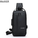 Anti Theft Chest Bag Crossbody USB Port Waterproof Anti Theft Chest Bag Crossbody USB Port Waterproof