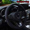 Artificial Leather Three-Dimensional Embossed Car Steering Wheel Cover 14.5-15 Inches Artificial Leather Three-Dimensional Embossed Car Steering Wheel Cover 14.5-15 Inches