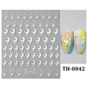 Fantasy Butterfly Nail Decals - Silver Holographic Flames Fantasy Butterfly Nail Decals - Silver Holographic Flames