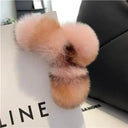 Crab Plush Fur Hair Clip Trendy Accessory For Girls Crab Plush Fur Hair Clip Trendy Accessory For Girls