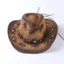 2024 Spring/Summer Spanish Vintage Cowboy Straw Hat Unisex 2024 Spring/Summer Spanish Vintage Cowboy Straw Hat Unisex