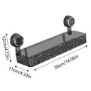 Suction Cup Storage Rack Rectangle Organizer Shelf No Drilling Suction Cup Storage Rack Rectangle Organizer Shelf No Drilling