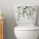 Green Plant Leaves Bathroom Wall Sticker Waterproof Decor Green Plant Leaves Bathroom Wall Sticker Waterproof Decor