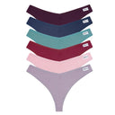 Cozy Waffle Cotton Panties V-Waist G-String Bundle Set 6pcs Cozy Waffle Cotton Panties V-Waist G-String Bundle Set 6pcs