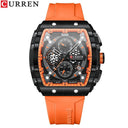 Curren Chronograph Square Dial Men's Wristwatch Luxury Curren Chronograph Square Dial Men's Wristwatch Luxury