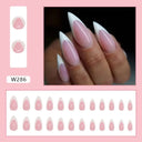 Purple Floral Ballerina Nail Tips 24pcs False Nails Box Purple Floral Ballerina Nail Tips 24pcs False Nails Box