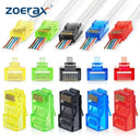 ZoeRax Cat6 Pass Through Ethernet Plugs High Performance Connectors ZoeRax Cat6 Pass Through Ethernet Plugs High Performance Connectors