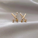 Starlight Elegance Sterling Silver Star Stud Earrings Zircon Starlight Elegance Sterling Silver Star Stud Earrings Zircon