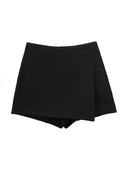 Vintage Asymmetric Skort Retro High Waist Chic Comfortable Vintage Asymmetric Skort Retro High Waist Chic Comfortable