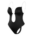 Backless Deep V Neck Thong Bodysuit Bra Invisible Shaper Backless Deep V Neck Thong Bodysuit Bra Invisible Shaper
