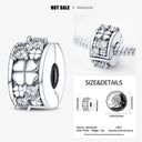 925 Silver Charm Bracelet with Zircon Pendant Beads DIY Jewelry 925 Silver Charm Bracelet with Zircon Pendant Beads DIY Jewelry