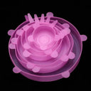 Food Lids 6 Pack Universal Silicone Stretch Reusable Covers Food Lids 6 Pack Universal Silicone Stretch Reusable Covers