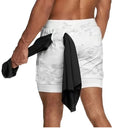 Mens Two In One Camo Running Shorts For Gym And Fitness Mens Two In One Camo Running Shorts For Gym And Fitness