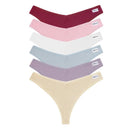 Cozy Waffle Cotton Panties V Waist G String Bundle 6 Pieces Cozy Waffle Cotton Panties V Waist G String Bundle 6 Pieces