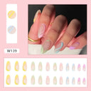 Purple Floral Ballerina Nail Tips 24pcs False Nails Box Purple Floral Ballerina Nail Tips 24pcs False Nails Box