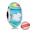 Colorful Heart Murano Glass Charm Sterling Silver Pandora Colorful Heart Murano Glass Charm Sterling Silver Pandora