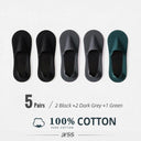 Ultimate Comfort: 5 Pairs Stylish Breathable Cotton Boat Socks Ultimate Comfort: 5 Pairs Stylish Breathable Cotton Boat Socks