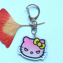 Anime Hello Kitty And My Melody Keychain Set For Fans Anime Hello Kitty And My Melody Keychain Set For Fans