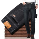 Winter Men Black Blue Straight Stretch Denim Pants Sale Winter Men Black Blue Straight Stretch Denim Pants Sale