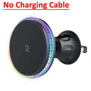 Magnetic Car Wireless Charger With RGB LED Lights For iPhone Holder Mount Magnetic Car Wireless Charger With RGB LED Lights For iPhone Holder Mount