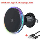 Magnetic Car Wireless Charger With RGB LED Lights For iPhone Holder Mount Magnetic Car Wireless Charger With RGB LED Lights For iPhone Holder Mount
