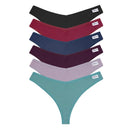 Cozy Waffle Cotton Panties V-Waist G-String Bundle Set 6pcs Cozy Waffle Cotton Panties V-Waist G-String Bundle Set 6pcs