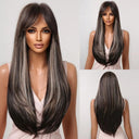 Sleek Black Synthetic Long Wig for Daily Wear and Cosplay Sleek Black Synthetic Long Wig for Daily Wear and Cosplay