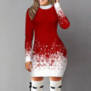Chic Snowflake Bodycon Dress For Christmas Celebrations Chic Snowflake Bodycon Dress For Christmas Celebrations
