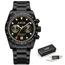LIGE Stainless Steel Men's Quartz Watch Sleek Functional Timepiece LIGE Stainless Steel Men's Quartz Watch Sleek Functional Timepiece