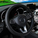 PU Leather Embossed Steering Wheel Cover for 14.5-15 Inches PU Leather Embossed Steering Wheel Cover for 14.5-15 Inches